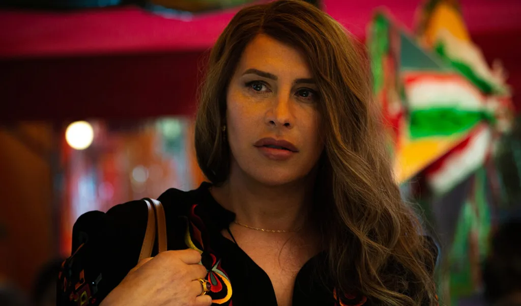 Emilia Pérez (2024) ensemble cast scene - 13-time Oscar nominated musical crime comedy